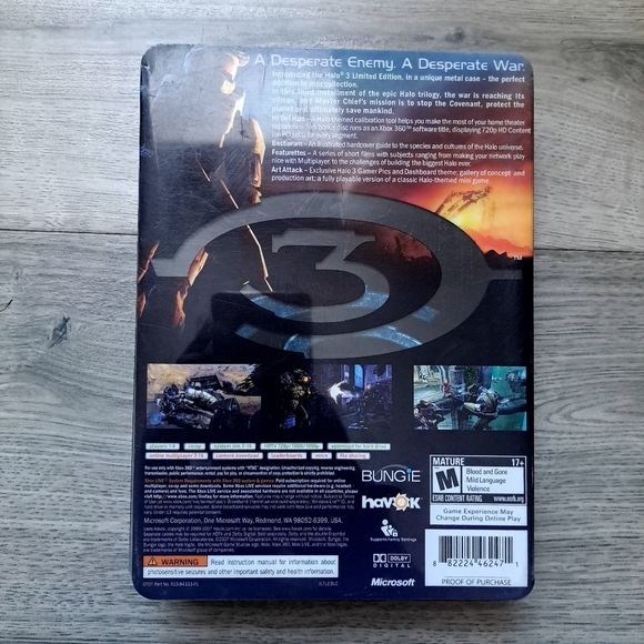 Xbox 360 Halo 3 Steelbook Edition - untested - Picture 3 of 6